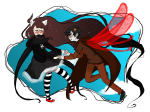  blood_aspect dogtier goatings godtier holding_hands jade_harley karkat_vantas kats_and_dogs knight redrom shipping space_aspect witch 