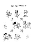 2025 blood cat_hat comic dancing emoticon equius_zahhak equiusprite fullres grayscale impalement lineart meowrails monochrome nepeta_leijon nepetasprite palerom shipping sketch sprite starter_outfit text tiniming66