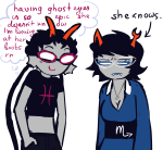  2024 aranea_serket blush chomplicated dancestors dream_ghost fullres gillfronds meenah_peixes redrom shipping starter_outfit sufferer_necklace text thought_balloon 