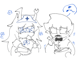  2026 beforus_ancestors blindfold cake flowers food fullres grayscale highlight_color lamplady_swansong lineart mem8er8erry monochrome music_note pop_song poppop redrom shipping spoon starter_outfit web word_balloon 