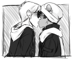  dave_strider grayscale hat karkat_vantas kiss profile red_knight_district redrom shipping snowstucked winter 