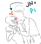 2014 agpicklefeet archagent blush fullres grayscale heart highlight_color jack_noir pickle_inspector problem_sleuth_(adventure) redrom shipping text