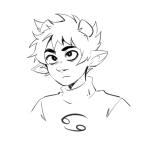  2026 fullres grayscale ikimaru karkat_vantas monochrome sketch solo starter_outfit 