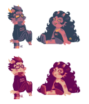  2017 blush eridan_ampora feferi_peixes freckles fullres limited_palette pixel sitting starter_outfit transparent veri 