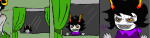  2012 ancestors apricots-from-nara bard codtier comic fullres gamzee_makara head_out_of_frame jaggy_lines lord_english nudity rage_aspect redrom scars shipping sober_gamzee text the_handmaid timely_mistress 