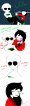  3_in_the_morning_dress comic crossdressing crying dave_strider jade_harley red_plush_puppet_tux shrralrid 
