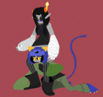  2012 bad_quality blush cat_hat equius_zahhak facial_hair fullres meowrails nepeta_leijon nicodoll rule63 starter_outfit 
