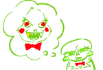 2024 caliborn calliope cherubim crossover daily dailycherubs fullres highlight_color how_the_grinch_stole_christmas jaggy_lines lineart meme monochrome siblings:caliborncalliope thought_balloon