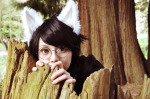  animal_ears cosplay dogtier godtier jade_harley psy-cheee real_life solo space_aspect trees witch 