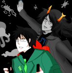  2011 chaltiere dream_ghost fullres horrorterrors john_egbert rocket_pack starter_outfit vriska_serket wise_guy_slime_suit 