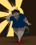  2024 aranea_serket chubstuck dancestors dream_ghost fullres jaggy_lines obscenicon solo starter_outfit sufferer_necklace troll_tail 