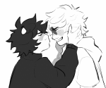  2026 animated blush dave_strider duckface fullres godtier grayscale karkat_vantas knight mangoconruedas monochrome near_kiss red_knight_district redrom shipping starter_outfit time_aspect 