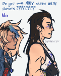  2024 alternate_hair au body_modification casual equius_zahhak fashion fullres humanized pastabaguette profile text vriska_serket 