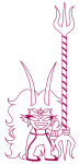 2025 ancestors chibi frigiddoctoratus fullres her_imperious_condescension imperial_trident jaggy_lines lineart monochrome native_source solo starter_outfit this_is_stupid 