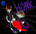  2015 barefoot blood cat_hat fullres gamzee_makara gash_sash honk kanaya_maryam n1ght1ng4l3 panel_redraw rainbow_drinker scars sober_gamzee starter_outfit strife text 
