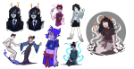 2018 aradia_megido art_dump blood con_heir dancing dead_aradia dream_ghost empiricist's_wand eridan_ampora fashion formal fullres hilaletto hiveswap japanese_clothes joey_claire john_egbert redrom shipping skulls steven_universe vriska_serket