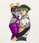 2025 body_modification crossover drug_use eyestrain fullres hiveswap hug image_manipulation jojo's_bizarre_adventure kalian_delfin profile starter_outfit tvcompfy 