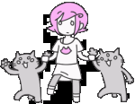  2025 animated dancing fullres jaggy_lines meowcats roxy_lalonde spisyto starter_outfit transparent vocaloid vodka_mutini 