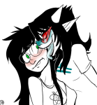  blush highlight_color jade_harley kaybeer licking redrom sherlock_hound shipping starter_outfit terezi_pyrope 