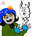  2014 animated cat_hat cptnameless epilepsy_warning fullres headshot jaggy_lines nepeta_leijon solo starter_outfit text transparent 