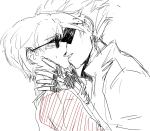  2025 bro c4rmy_hs dave_strider first_stridercest fullres grayscale highlight_color incest monochrome near_kiss profile redrom shipping sketch stridercest sweat 
