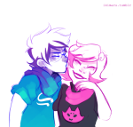 2016 body_modification breath_aspect breathalyzer fullres godtier heir ikimaru john_egbert kiss limited_palette redrom roxy_lalonde shipping starter_outfit 