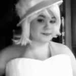  2013 animated bad_quality cosplay fullres grayscale gwess hysterical_dame monochrome problem_sleuth_(adventure) real_life solo wonk 