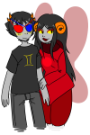  2spooky aradia_megido blush cabbagedoodles double_eyepatch godtier maid redrom shipping sollux_captor 