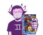  blind_sollux candy_timeline gaming homestuck^2 sketch sollux_captor solo sonic_the_hedgehog soymikki 