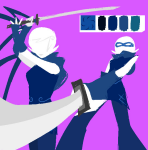  2023 agottwha fullres godtier jaggy_lines low_angle no_mask rogue roxy_lalonde silhouette solo unbreakable_katana void_aspect 