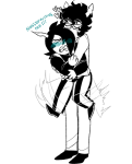  2018 bana blush carrying fullres galekh_xigisi grayscale heart highlight_color hiveswap kiss monochrome redrom shipping tagora_gorjek text weasel_words 