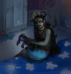  bed dream_ghost feferi_peixes instrument liv_tyler manthro_chap mio-nika panel_redraw sitting solo squiddles 