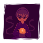  black_squiddle_dress cueball gloomy-optimist limited_palette request rose_lalonde solo 