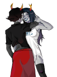2025 blackrom enazz fairy_dress fullres holding_hands kanaya_maryam near_kiss redrom shipping spidermoth starter_outfit vriska_serket