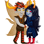  2014 ancestors animated blinded_mindfang blush fullres holding_hands marquise_spinneret_mindfang no_hat pixel redrom shipping starter_outfit summoning_the_8ooty the_summoner transparent veri 