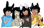  2026 animal_ears blush breath_aspect dogtail dogtier finger_guns fullres godtier harleyberts heir jade_harley jake_english jane_crocker john_egbert life_aspect maid minjingkun page space_aspect witch wonk 