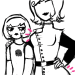  animated arm_around_shoulder artist_needed mom rose_lalonde source_needed sourcing_attempted starter_outfit 