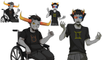 2026 blackoutbruh friendsprite fullres sitting sollux_captor starter_outfit tavros_nitram thumbs_up wheelchair wonk 