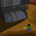 2011 animated babinani back_angle clouds equius's_hive fullres high_angle hive jaggy_lines meowrails nepeta_leijon night no_hat palerom shipping solo stars starter_outfit word_balloon