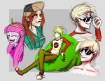  adventure_time art_dump artist_needed dave_strider gravity_falls no_glasses red_baseball_tee sitting sketch source_needed sourcing_attempted 