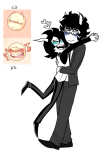  2018 bana blush fullres galekh_xigisi grayscale heart highlight_color hiveswap hug image_manipulation monochrome redrom shipping starter_outfit tagora_gorjek weasel_words 