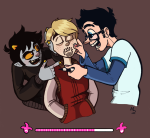  casual dave_strider freckles john_egbert jubilantillustrator karkat_vantas no_glasses prankster's_gambit sleeping smiling_karkat starter_outfit 