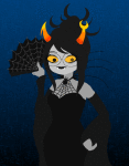  2011 alternate_hair animated blue-sugar cosplay crossover fullres solo soul_eater spiders vriska_serket web 