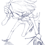  2012 caledscratch dave_strider fullres grayscale lineart monochrome solo worthikids 