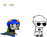  action_claws animated coolcat dave_strider nepeta_leijon once-ler-direction redrom shipping sprite_mode starter_outfit 