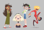  2019 beta_kids dave_strider freckles fullres jade_harley john_egbert laviejaloca pogo_hammer red_plush_puppet_tux rose_lalonde starter_outfit timetables velvet_squiddleknit 
