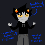  2020 animated annieisapeaperson communism fullres jaggy_lines karkat_vantas redrom shipping solo starter_outfit text 