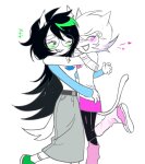  2023 animal_ears blush dogtier heart hug jade_harley jinoalzip roxy_lalonde shipping starter_outfit witches_brew wonk 