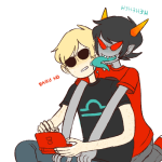  clothingswap coolkids dave_strider gaming kiba licking red_record_tee redrom shipping starter_outfit terezi_pyrope 