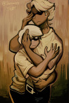  2026 blush bro clothingswap dave_strider dirk_strider fullres hug iamanpy monochrome profile scars sepia size_difference starter_outfit 